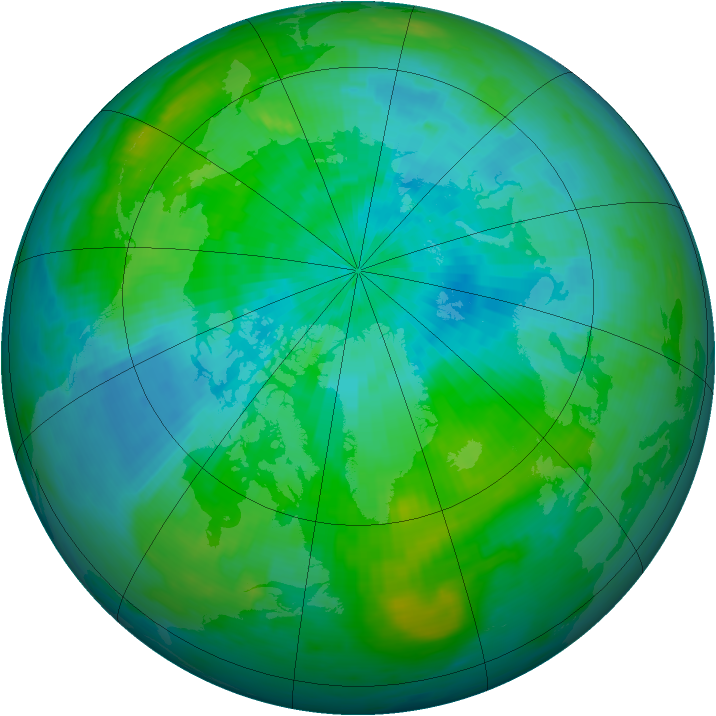 Arctic ozone map for 05 September 1988